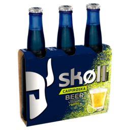 Skoll Skoll Caïpiroska - Bière aromatisée vodka et citron vert le pack de 3x33cl 