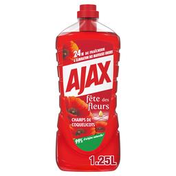 Ajax Ajax Fête des fleurs - Nettoyant ménager sol et multi-surfaces parfum champs de coquelicots, éco-responsable La bouteille de 1.25l