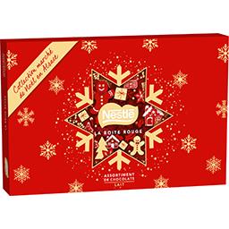 Nestlé La Boîte Rouge - Assortiment de bouchées de chocolat au lait - Collection marché de Noël en Alsace la boîte de 385g