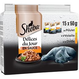 Sheba Sheba Délices du jour en sauce à la volaille les 15 sachets de 50g - 750g