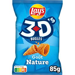 Bénénuts Lays 3D Bugles - Biscuits apéritif goût nature le sachet de 85 g