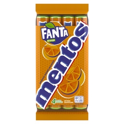 Mentos Mentos Dragées goût Fanta orange Le paquet de 4 rouleaux de 37,5g - 150g