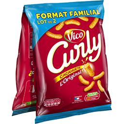 Curly Curly Biscuits apéritif L'Original cacahuète le lot de 2 sachets de 160 g