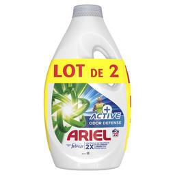 Ariel Lessive liquide Active odor defense Le lot de 2 bidons - 44 lavages