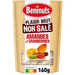 Bénénuts Bénénuts Amandes & cranberries Plaisir Brut non salé le sachet de 160 g