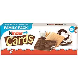 Kinder Kinder Biscuits Cards fourrées lait et cacao la boite de 20 biscuits - 256 g