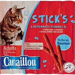 Batonnets Stick S Tendres Riche En Saumon Pour Chat Canaillou Intermarche