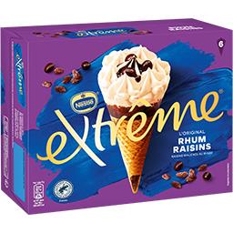 Nestlé Extrême L'Original - glace rhum raisins la boîte de 6 cônes de 71g - 426g