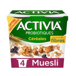 Danone Danone - Activia Spécialité laitière bifidus muesli les 4 pots de 120 g - Offre Découverte