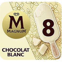 Magnum Glace chocolat blanc La boîte de 8 bâtonnets de 100ml - 800ml