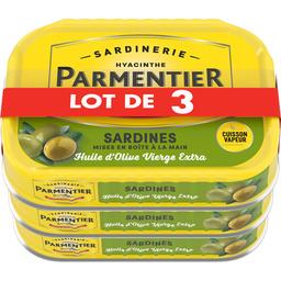Parmentier Parmentier Sardines à l'huile d'olive le lot de 3 boîtes de 135g