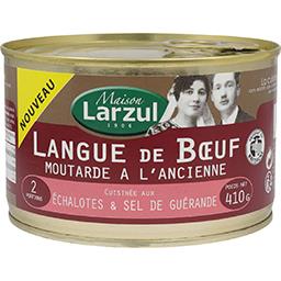 Maison Larzul Larzul Langue de bœuf - moutarde à l'ancienne, échalotes et sel de Guérande la boîte de 410g