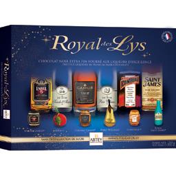 Abtey Royal des Lys Chocolat noir fourré liqueurs la boite de 250 g