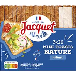 Jacquet Jacquet Mini-toasts nature les 3 paquets de 20 - 255 g
