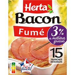 Herta Herta Bacon fumé la barquette de 15 tranches - 150 g