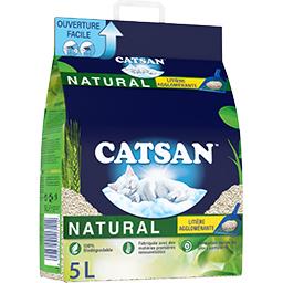 Catsan Catsan Natural - Litière végétale agglomérante pour chat le sac de 5kg