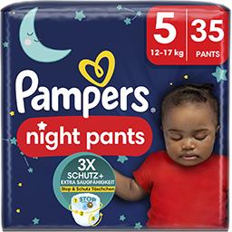 Pampers Baby Dry Night Pants - Couches culottes taille 5, 12-17kg le paquet de 32