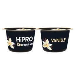 Danone Danone Hipro Yaourt vanille protéiné 0% mg les 2 pots de 160 g