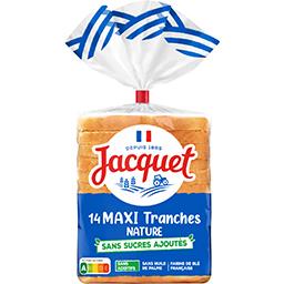 Jacquet Jacquet Sans Sucres Ajoutés - Pain de mie nature grandes tranches le paquet de 14 tranches - 550 g