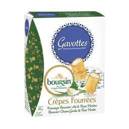 Gavottes Gavottes Crêpes fourrées fromage Boursin ail & fines herbes la boite de 60 g