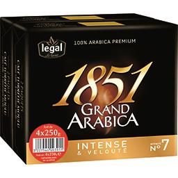 Legal Legal 1851 Grand Arabica - Café moulu intensité n° 7 les 4 paquets de 250 g