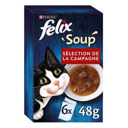 Felix Felix Soupe pour chat adulte La boite de 6 sachets de 48g