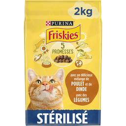 Friskies Friskies Croquettes à la dinde et aux légumes pour chats stérilisés le sac de 2kg