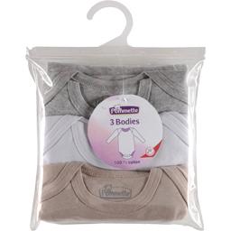 Bodies Mixte Col Us Manches Longues Unis Taille 24 Mois Pommette Intermarche