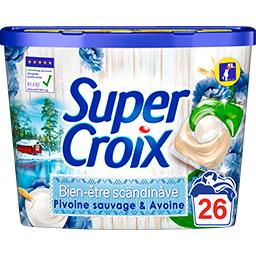 Super Croix Super Croix Doses de lessive Bien-être scandinave pivoine sauvage avoine les 26 doses de 13 g