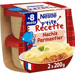 Nestlé Nestlé P'tite Recette - Hachis parmentier,  dès 8 mois les 2 pots de 200 g