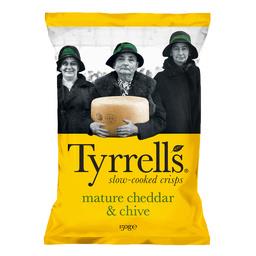 Tyrrell's Tyrrell's Chips de pommes de terre au cheddar et ciboulette le sachet de 150 g