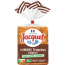 Jacquet Jacquet Sans Sucres Ajoutés - Pain de mie complet grandes tranches le paquet de 14 tranches - 550 g
