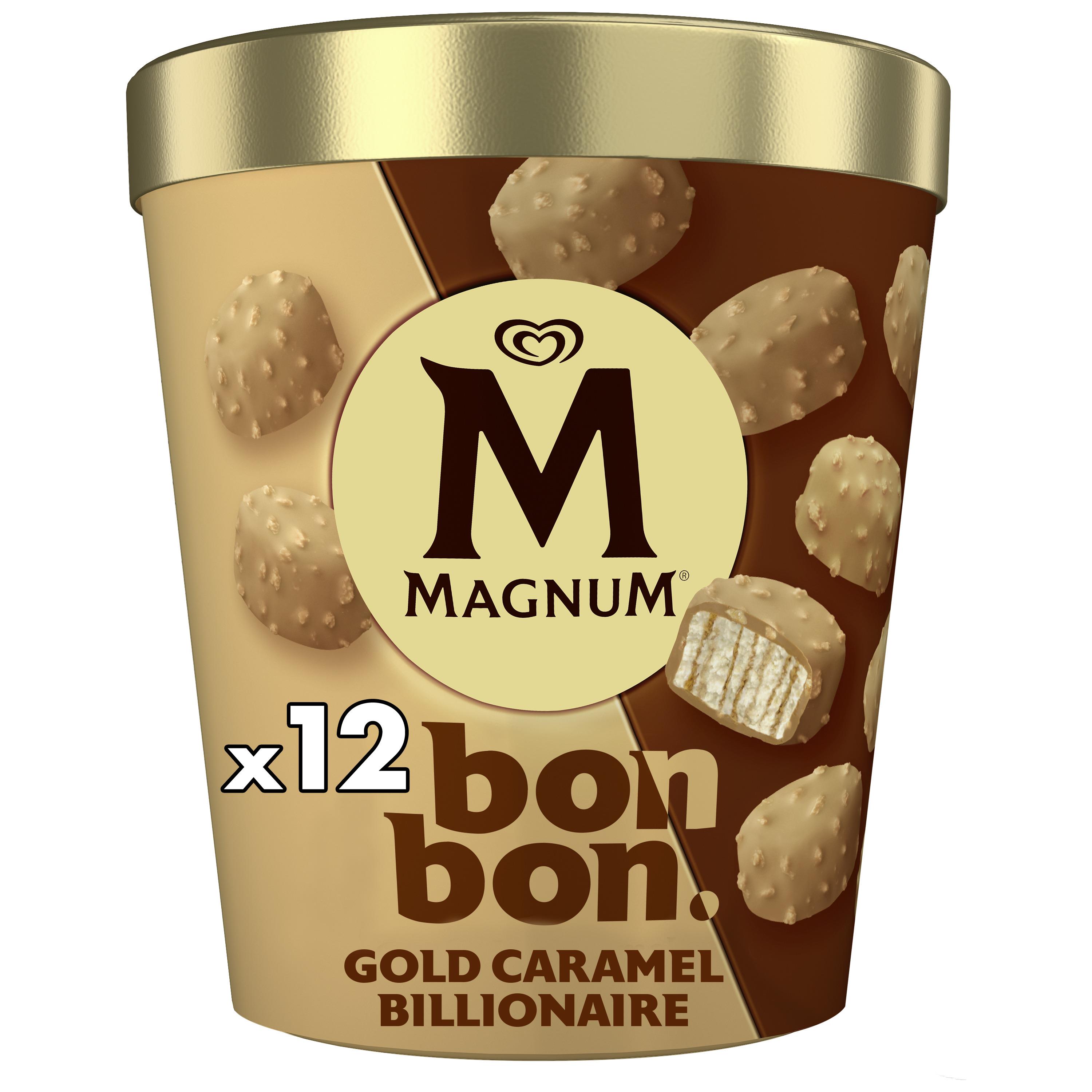 Magnum Bonbons glacés Gold Caramel Billionaire le pot de 12