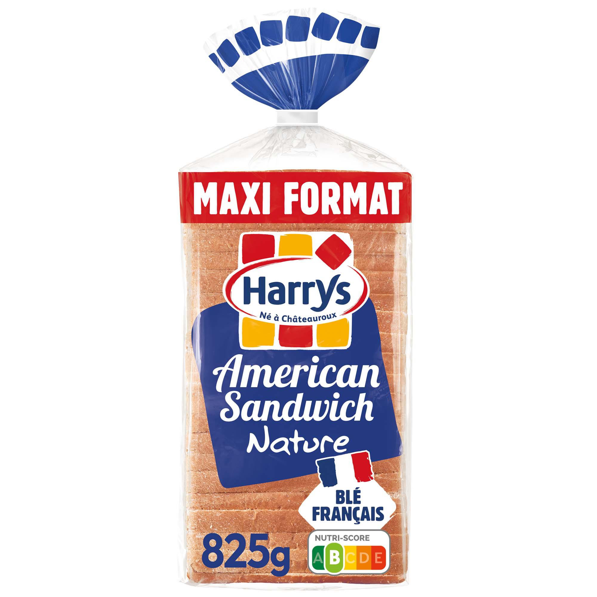Harry's Harrys Pain de mie American Sandwich Nature Maxi le paquet de 21 tranches - 825g