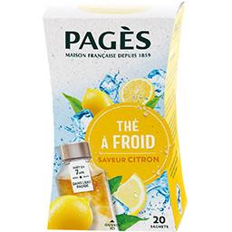 Pagès Thé à froid saveur citron les 20 sachets de 2g - 40g
