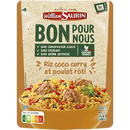 William Saurin William Saurin Bon pour nous - Riz et poulet rôti, sauce coco curry le sachet de 300g