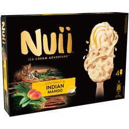Nuii Nuii Glaces mangue d'Inde & noix de coco la boîte de 4 bâtonnets - 286g
