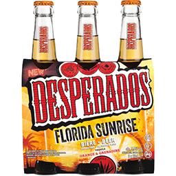 Desperados Desperados Bière Florida Sunrise aromatisé Téquila orange & grenadine les 3 bouteilles de 33 cl