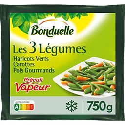Bonduelle Bonduelle Haricots verts, carottes et pois gourmands précuit à la vapeur - Les 3 Légumes le sachet de 750g