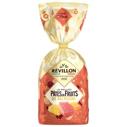 Révillon Chocolatier Assortiment de pâtes de fruits de nos régions - Les Papillotes Le sachet de 370g