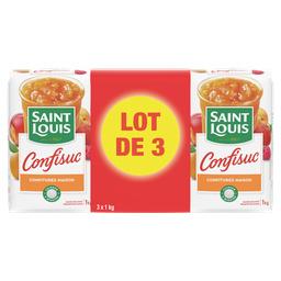 Saint Louis Saint Louis Confisuc - Sucre spécial confitures les 3 paquets de 1 kg + 12 étiquettes