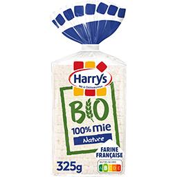 Harry's Harrys Pain de mie Bio sans croûte 100% Mie Nature le paquet de 13 tranches - 325g