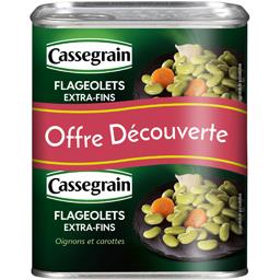 Cassegrain Cassegrain Flageolets extra-fins oignons et carottes les 2 boites de 265 g net égoutté - Offre Découverte