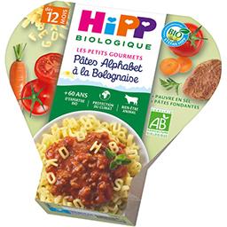 HiPP Hipp biologique Les Petits Gourmets - Pâtes alphabet à la Bolognaise BIO, dès 12 mois l'assiette de 230 g