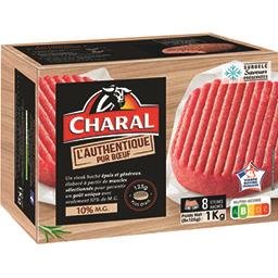 Charal Charal L'Authentique - Steak haché pur bœuf 10% MG les 8 hachés de 125g - 1kg