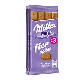 Milka Milka Chocolat au lait les 3 tablettes de 100 g