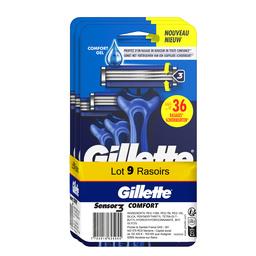 Gillette Sensor3 - Rasoir jetable comfort Le lot de 9 rasoirs