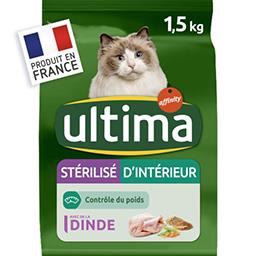 Ultima Ultima Croquettes à la dinde & orge pour chat stérilisé d'intérieur le sac de 1,5 kg