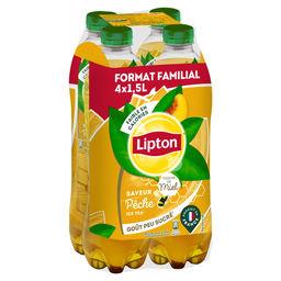 Lipton Lipton Ice tea aveur pêche touche de miel format familial les 4 bouteilles de 1.5l - 6l