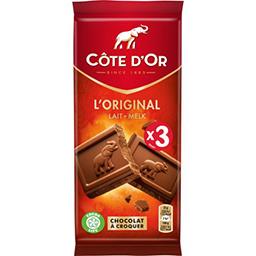 Côte d'Or Côte d'Or Chocolat L'Original lait les 3 tablettes de 100 g